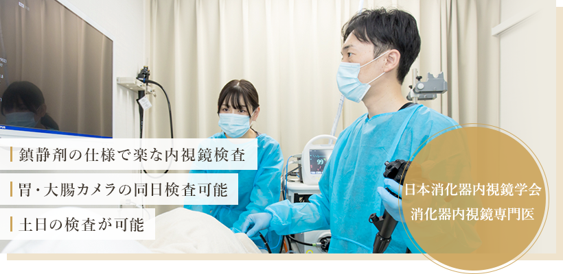 日本消化器内視鏡学会 消化器内視鏡専門医による胃・大腸カメラ検査が可能