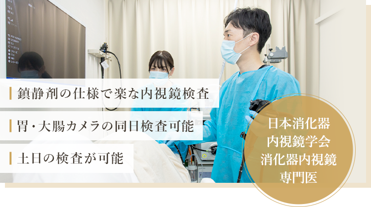 日本消化器内視鏡学会 消化器内視鏡専門医による胃・大腸カメラ検査が可能